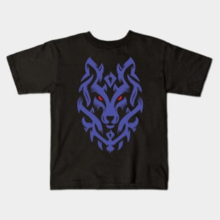 Wolf Tribal Ornament lovely blend drawing cute cool colorful Kids T-Shirt